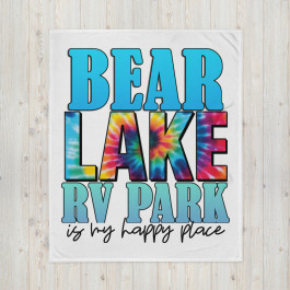 Bear Lake is My Happy Place Throw Blanket