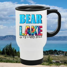 Bear Lake is My Happy Place Coffee Mug - Travel Mug